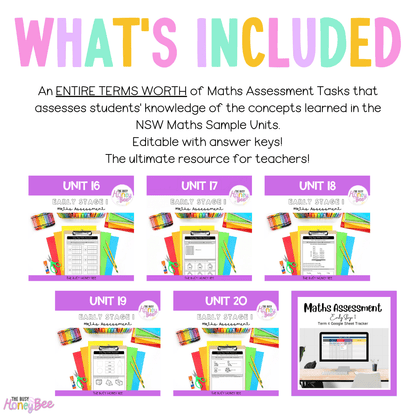 Early Stage 1 Term 4 Maths Assessment Bundle - Assessment