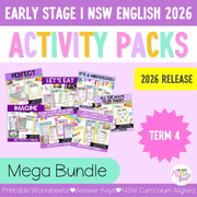 Early Stage 1 Term 4 NSW English Activity Packs Mega Bundle 2026 - Activity Pack