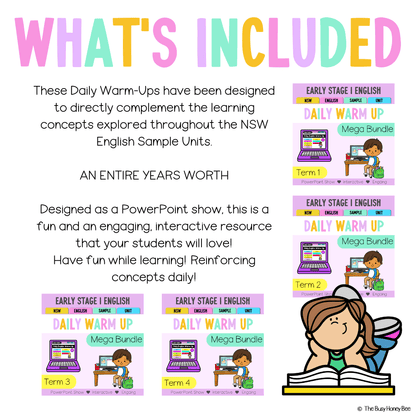 Early Stage 1 Ultimate English Daily Warm Up Mega Bundle - Warm Ups | Revision