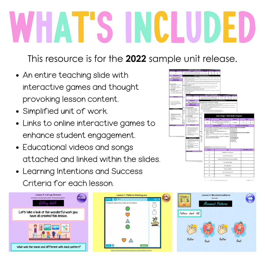 Early Stage 1 Unit 12 NSW Maths Teaching Slides 2022 - Teaching Slides