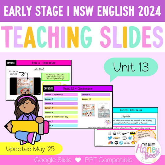 Early Stage 1 Unit 13 NSW Character English Teaching Slides 2024 - Teaching Slides