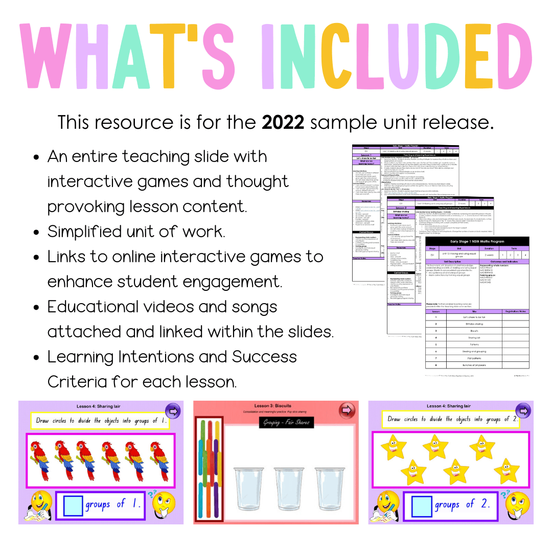 Early Stage 1 Unit 13 NSW Maths Teaching Slides 2022 - Teaching Slides