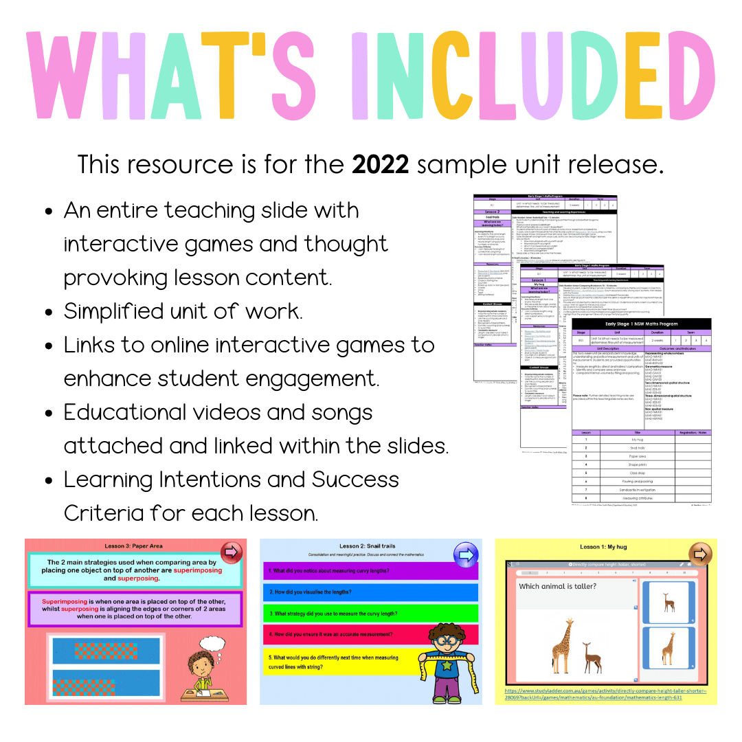 Early Stage 1 Unit 14 NSW Maths Teaching Slides 2022 - Teaching Slides