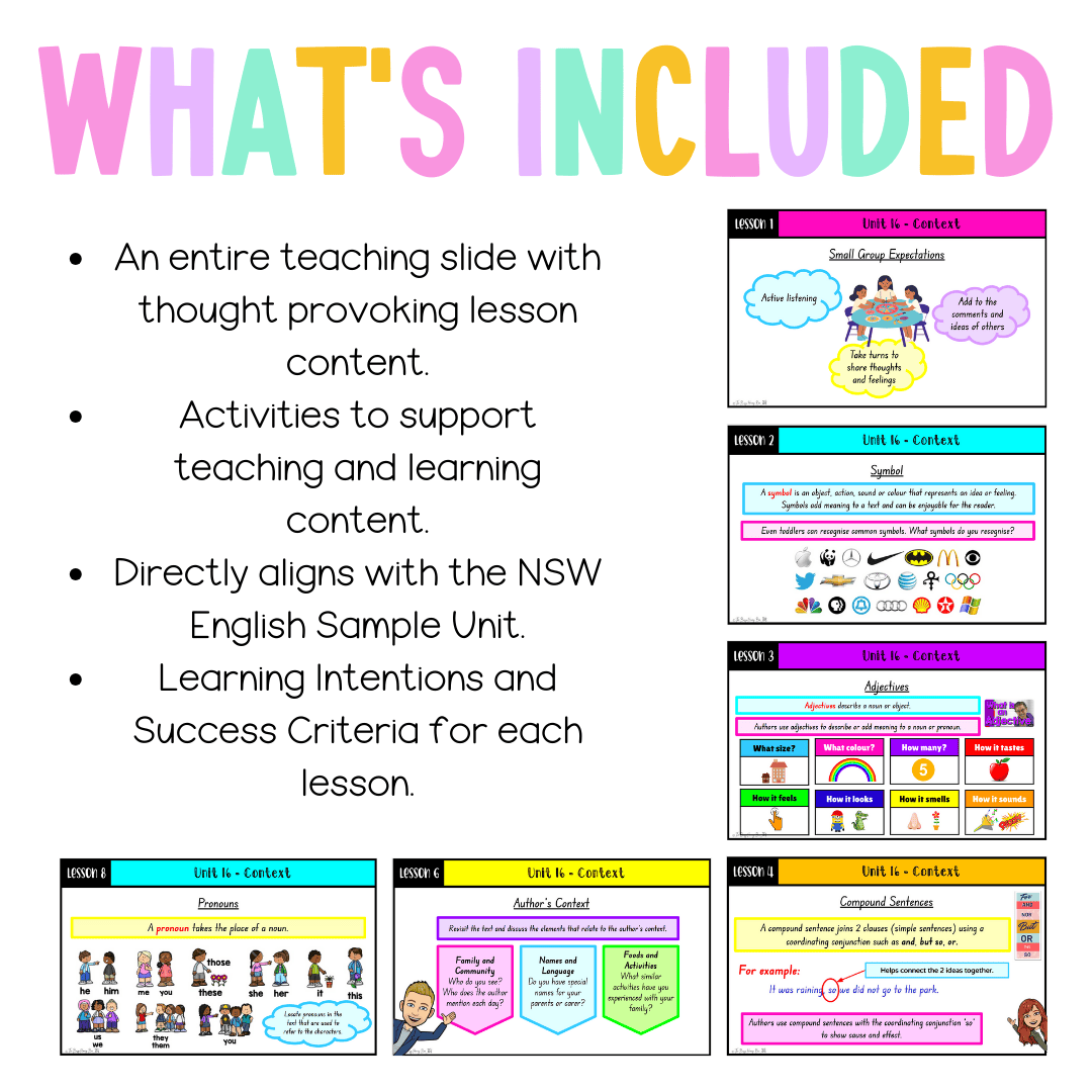 Early Stage 1 Unit 16 NSW Context English Teaching Slides 2024 - Teaching Slides