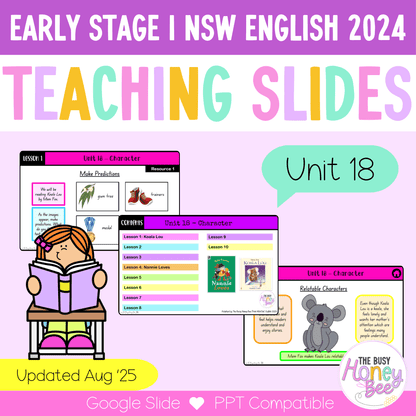 Early Stage 1 Unit 18 NSW Character English Teaching Slides 2024 - Teaching Slides