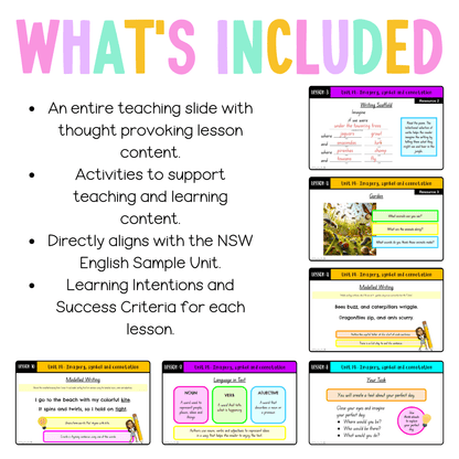 Early Stage 1 Unit 19 NSW Imagery, Symbol and Connotation English Teaching Slides - Teaching Slides