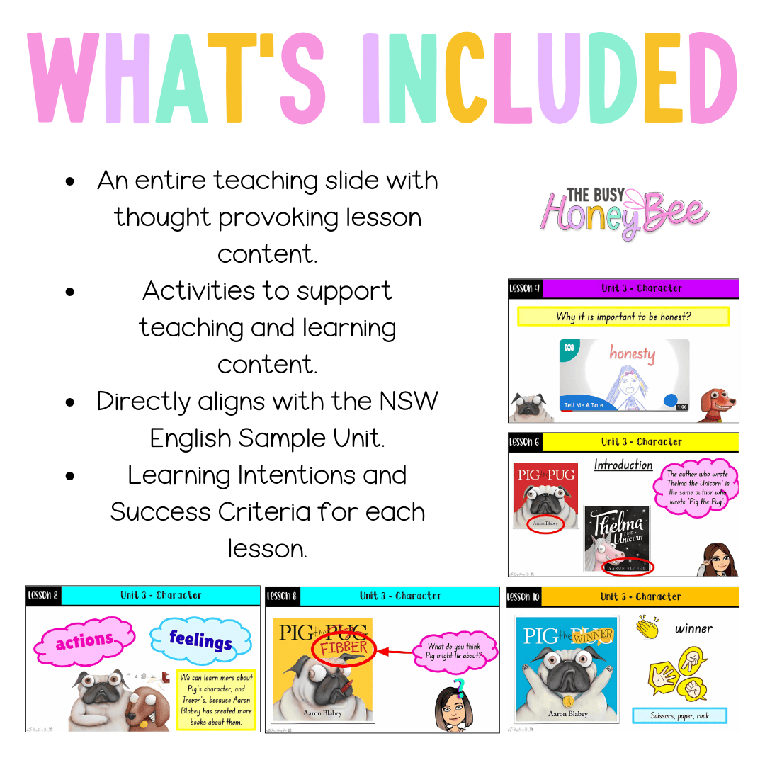 Early Stage 1 Unit 3 NSW Character English Teaching Slides 2022 - Teaching Slides