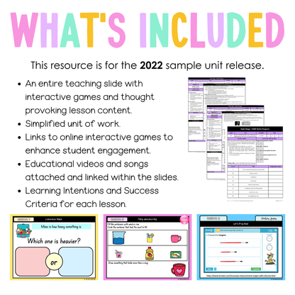 Early Stage 1 Unit 3 NSW Maths Teaching Slides 2022 - Teaching Slides