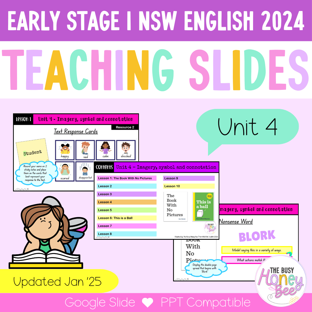 Early Stage 1 Unit 4 NSW Imagery, Symbol and Connotation English Teaching Slides 2022 - Teaching Slides