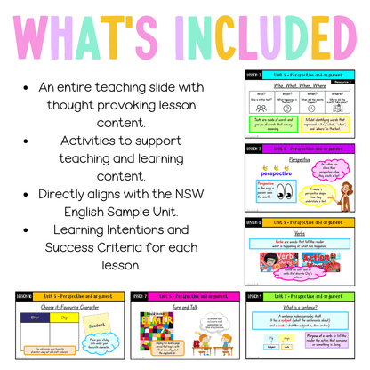 Early Stage 1 Unit 5 NSW Perspective and Argument English Teaching Slides 2022 - Teaching Slides