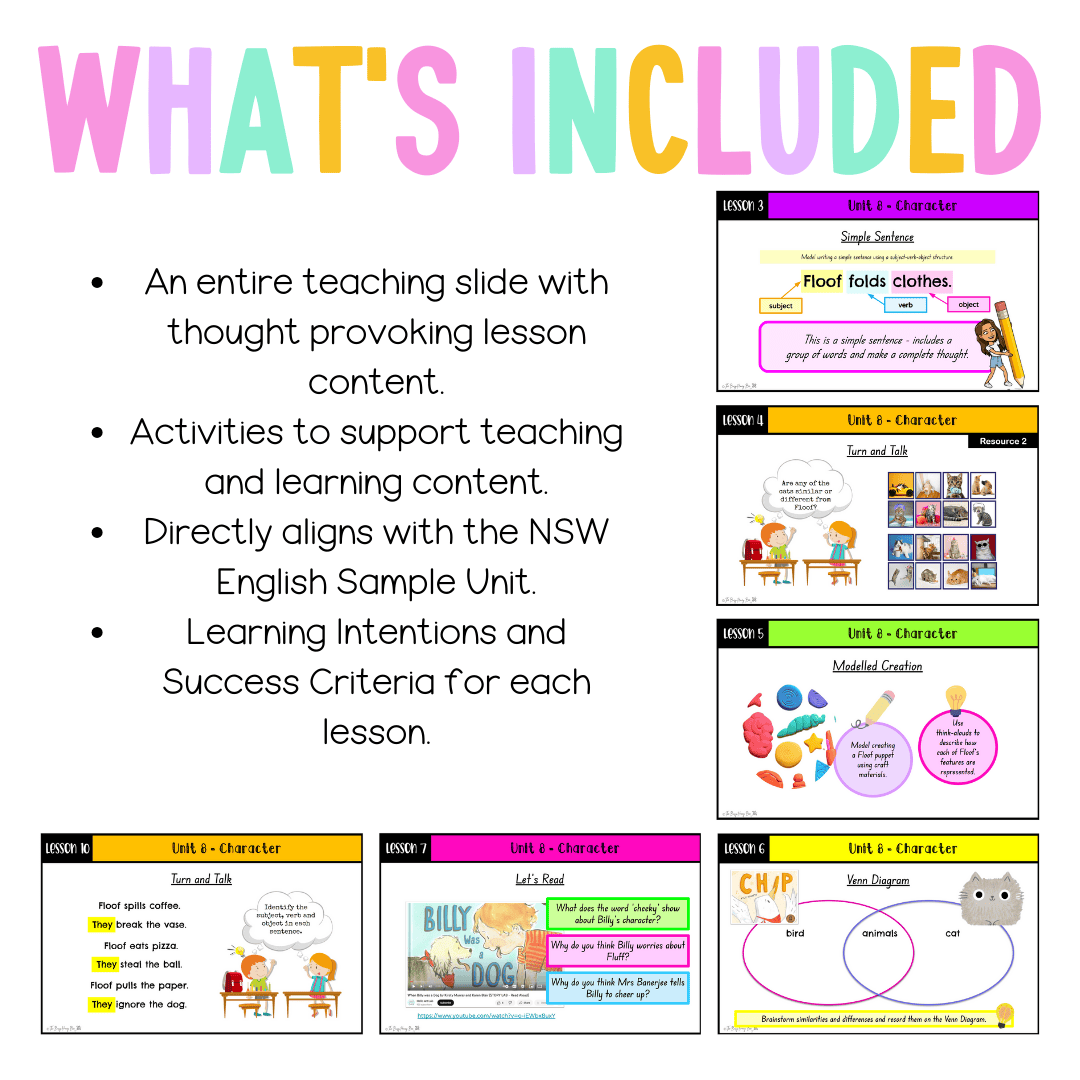 Early Stage 1 Unit 8 NSW Character English Teaching Slides 2022 - Teaching Slides
