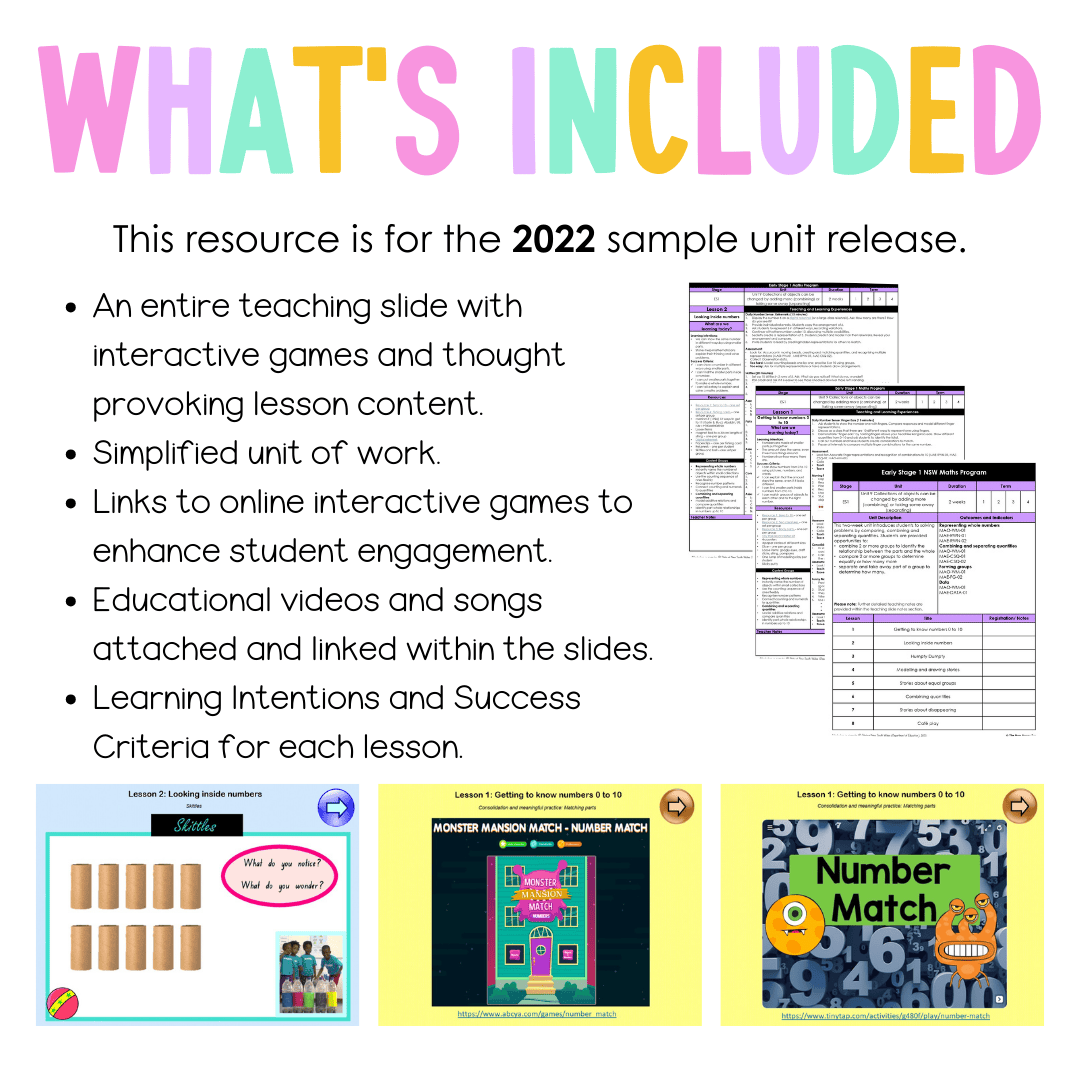 Early Stage 1 Unit 9 NSW Maths Teaching Slides 2022 - Teaching Slides