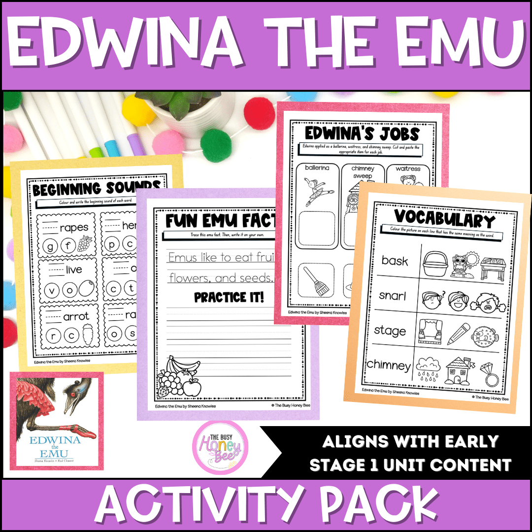 Edwina the Emu Activity Pack - Activity Pack