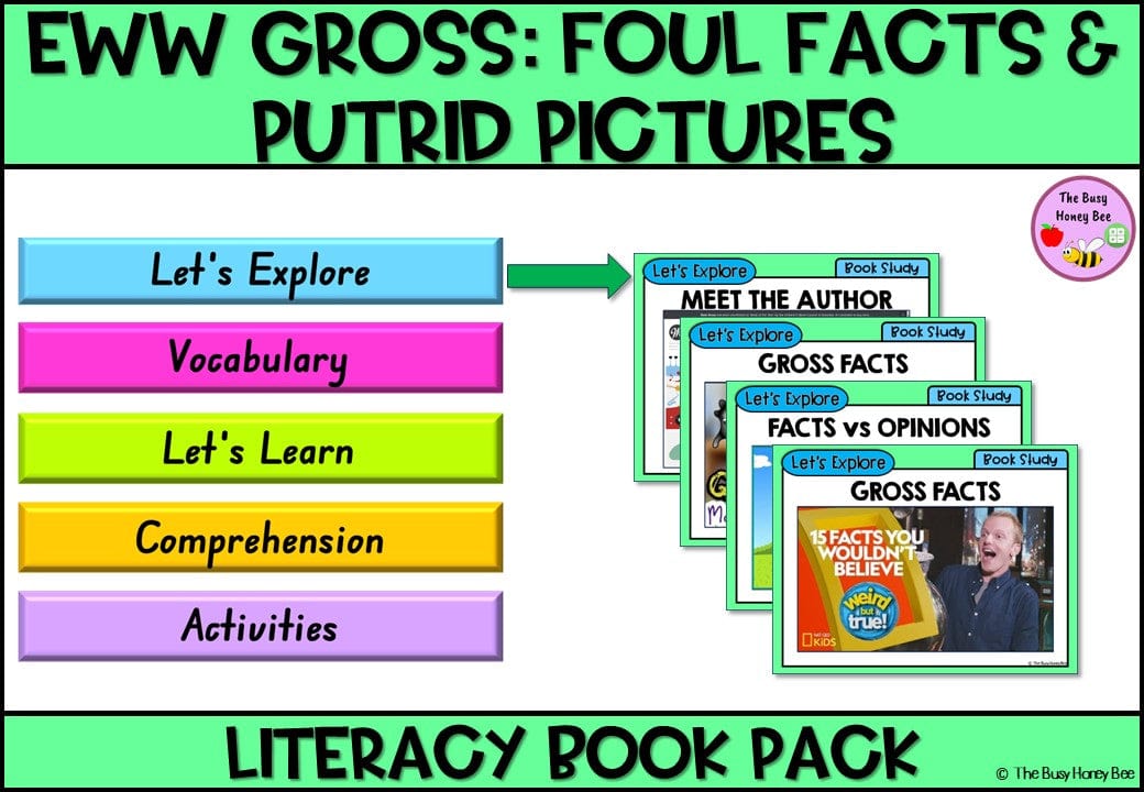 Eww Gross - Foul Facts and Putrid Pictures - CBCA 2024 - Literacy Book Pack - Activity Pack