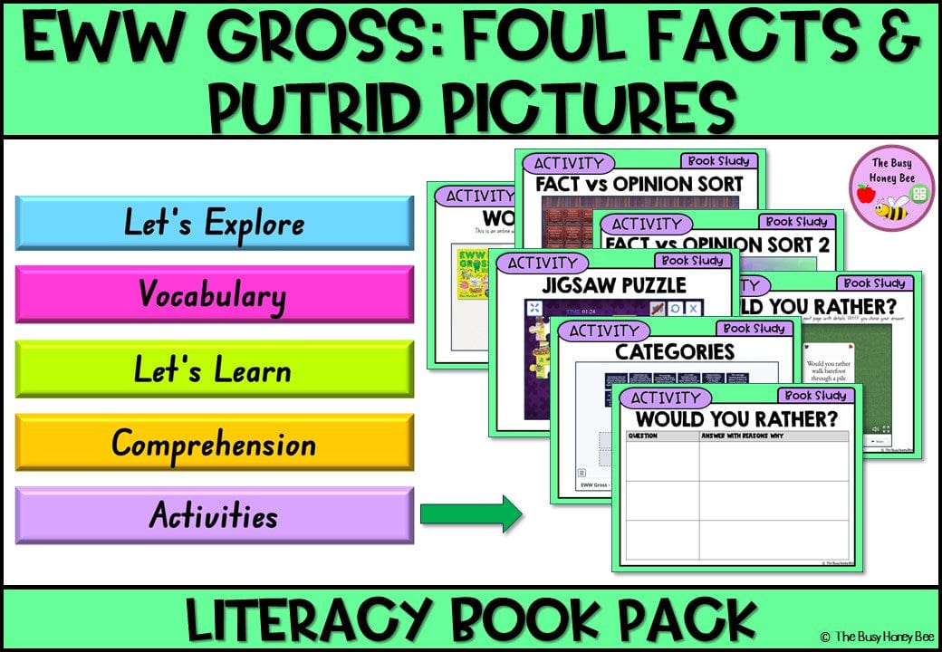 Eww Gross - Foul Facts and Putrid Pictures - CBCA 2024 - Literacy Book Pack - Activity Pack