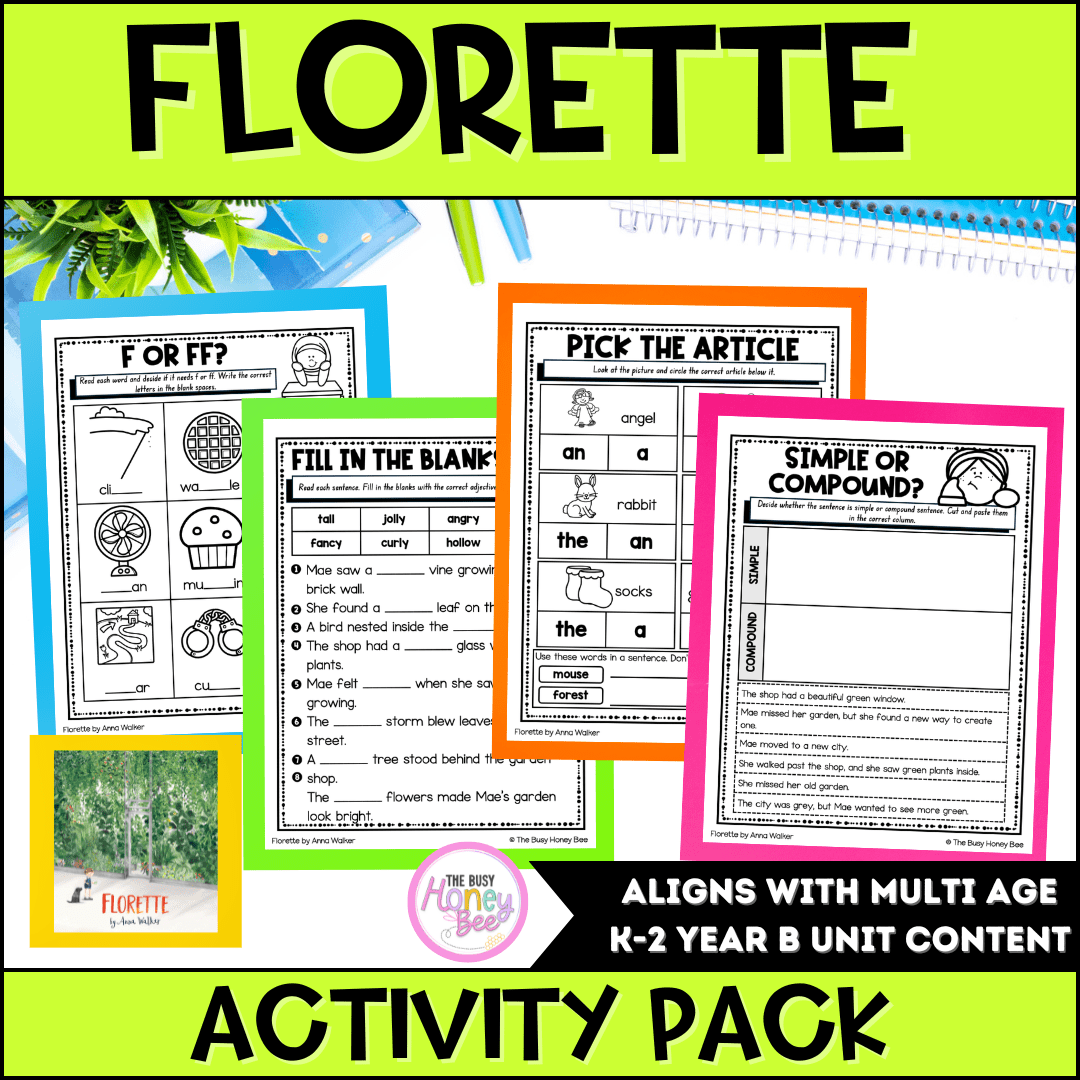 Florette by Anna Walker Activity Pack -