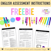 FREEBIE - English Assessment Information - Teaching Manual