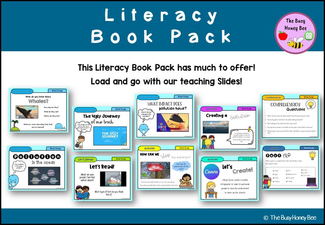 FREEBIE - Walk of the Whales Literacy Book Pack - Activity Pack