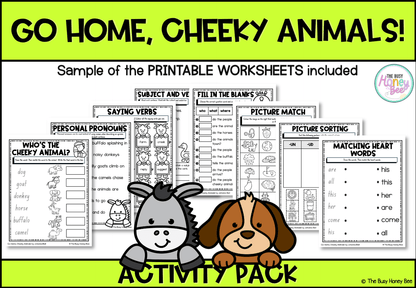 Go Home, Cheeky Animals! by Johanna Bell Activity Pack -