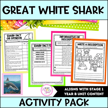 Great White Shark by Claire Saxby Activity Pack -