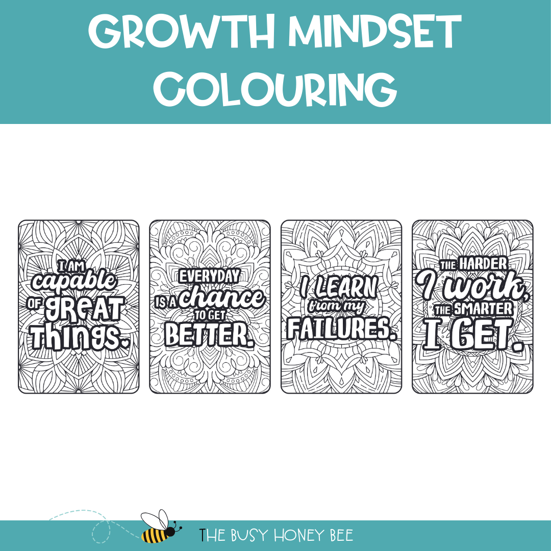 Growth Mindset Mindfulness Colouring Set - Activity Pack