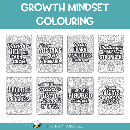 Growth Mindset Mindfulness Colouring Set - Activity Pack