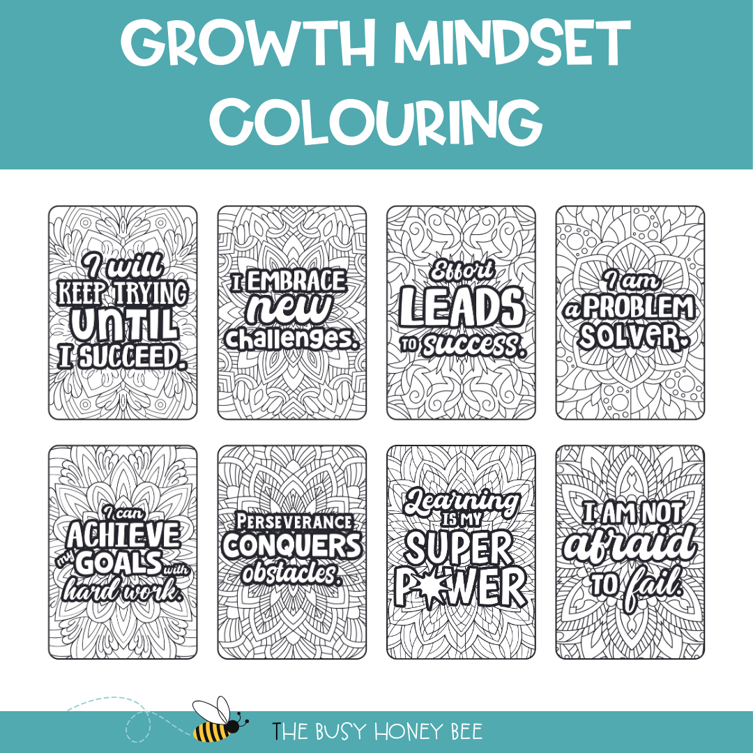 Growth Mindset Mindfulness Colouring Set - Activity Pack
