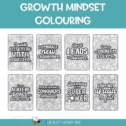 Growth Mindset Mindfulness Colouring Set - Activity Pack