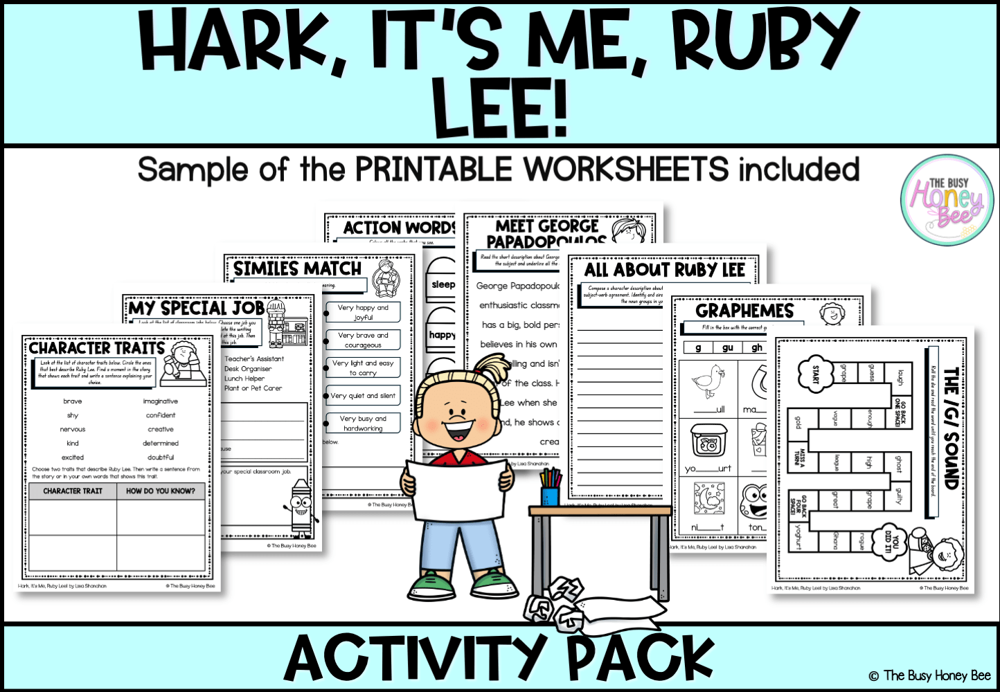 Hark, It’s Me, Ruby Lee! by Lisa Shanahan Activity Pack -