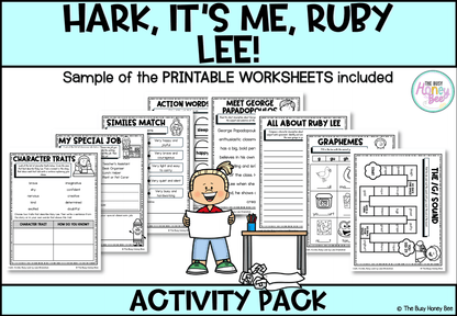 Hark, It’s Me, Ruby Lee! by Lisa Shanahan Activity Pack -