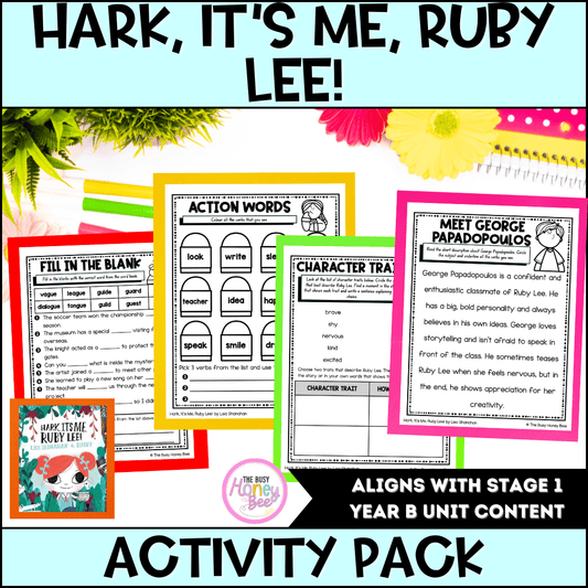 Hark, It’s Me, Ruby Lee! by Lisa Shanahan Activity Pack -