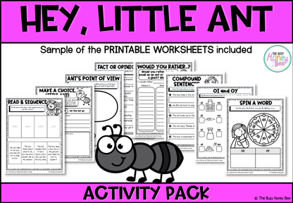 Hey, Little Ant by Phillip and Hannah Hoose Activity Pack - Activity Pack