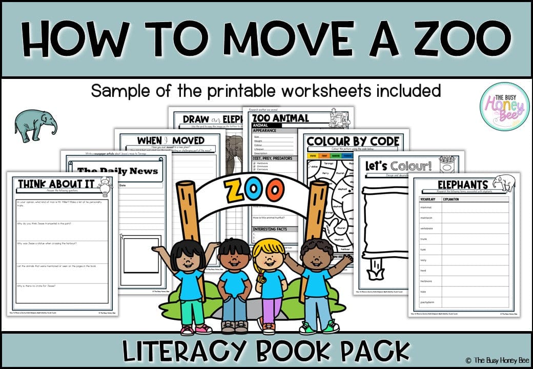 How to Move a Zoo by Kate Simpson, illustrated by Owen Swan - CBCA 2025 - Literacy Book Pack - Activity Pack