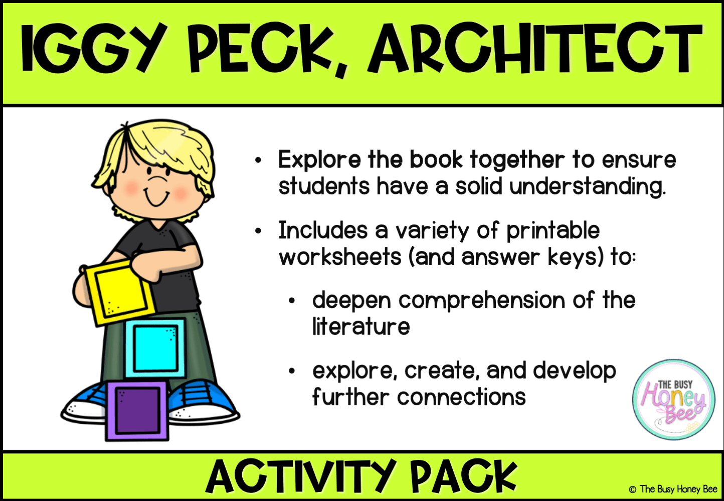 Iggy Peck, Architect by Andrea Beaty Activity Pack -
