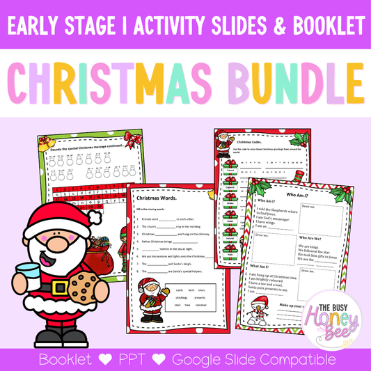 Kindergarten Christmas Activities PowerPoint and Booklet - Activity Pack