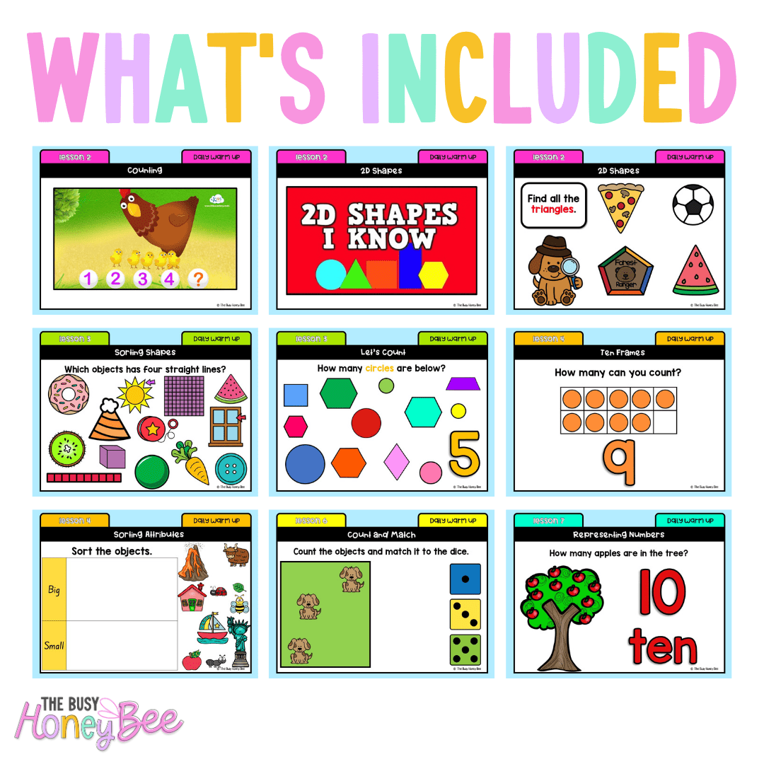 Kindergarten/Prep Australian | Math Daily Review | Warm-Up 1 - Warm Up | Revision