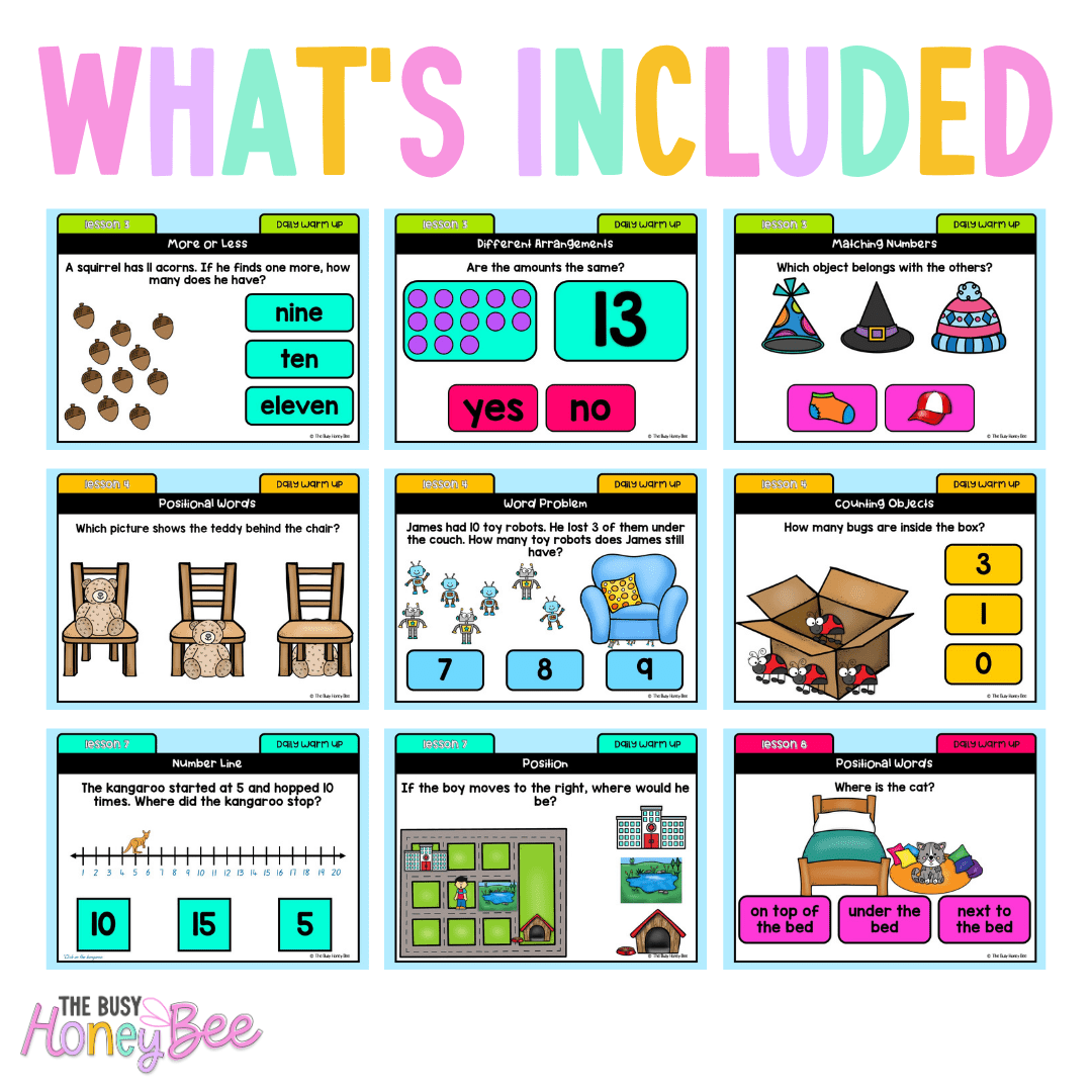 Kindergarten/Prep Australian | Math Daily Review | Warm-Up 10 - Warm Up | Revision