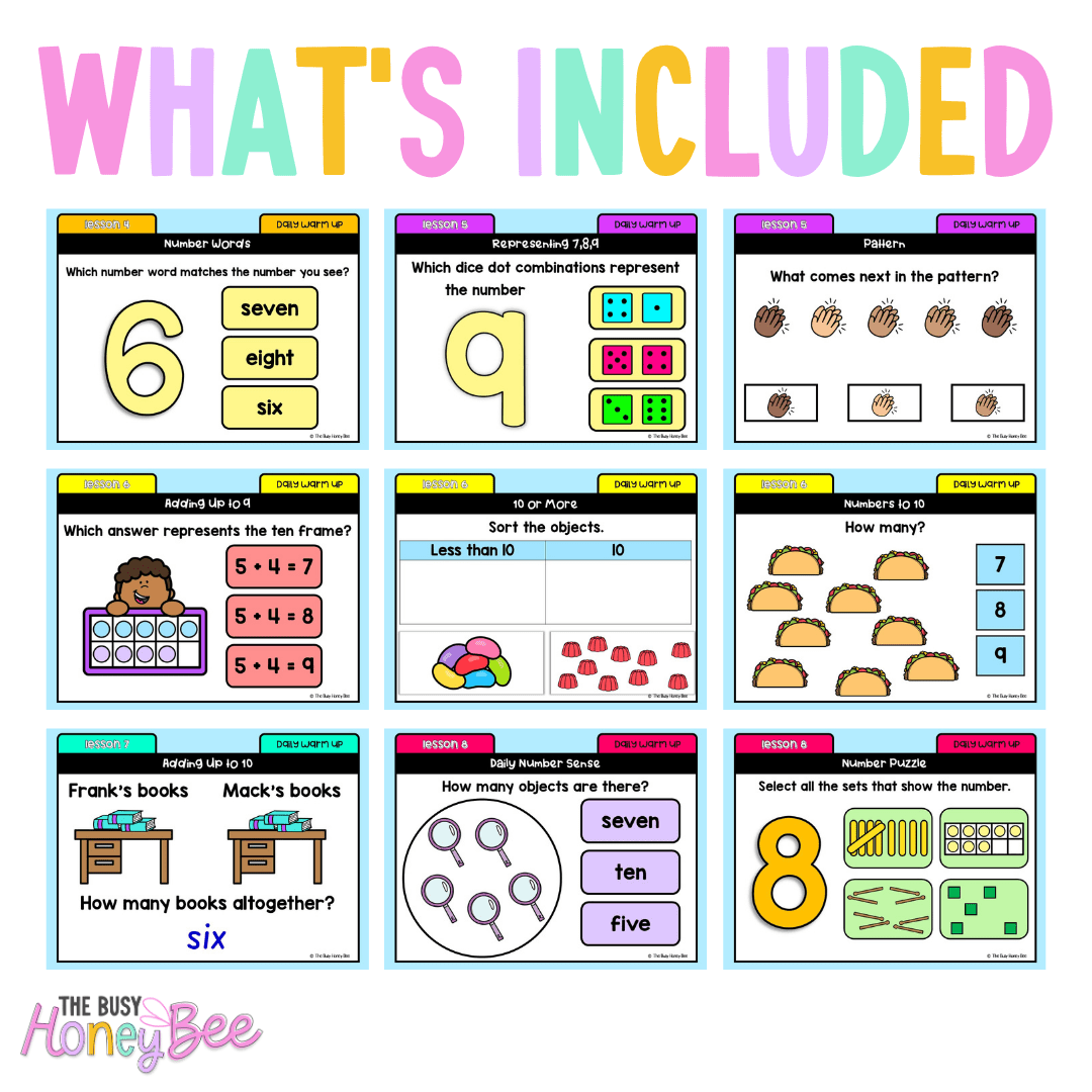 Kindergarten/Prep Australian | Math Daily Review | Warm-Up 4 - Warm Up | Revision