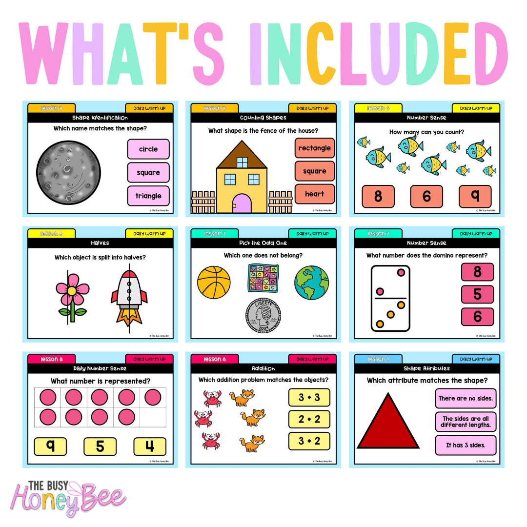 Kindergarten/Prep Australian | Math Daily Review | Warm-Up 5 - Warm Up | Revision