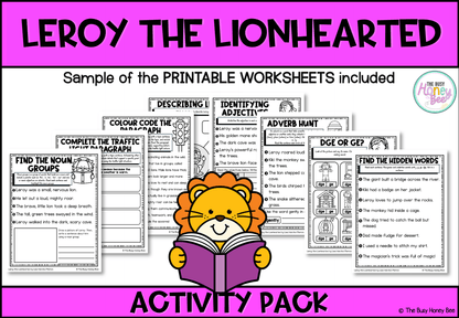 ‘Leroy the Lionhearted’ by Lisa Varchol Perron Activity Pack - Activity Pack