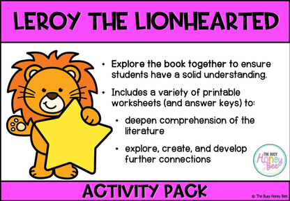 ‘Leroy the Lionhearted’ by Lisa Varchol Perron Activity Pack - Activity Pack