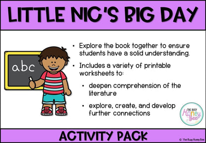 Little Nic's Big Day Activity Pack - Activity Pack