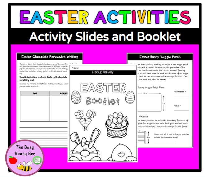 Middle Primary Easter Activity Slides and Booklet - Activity Pack
