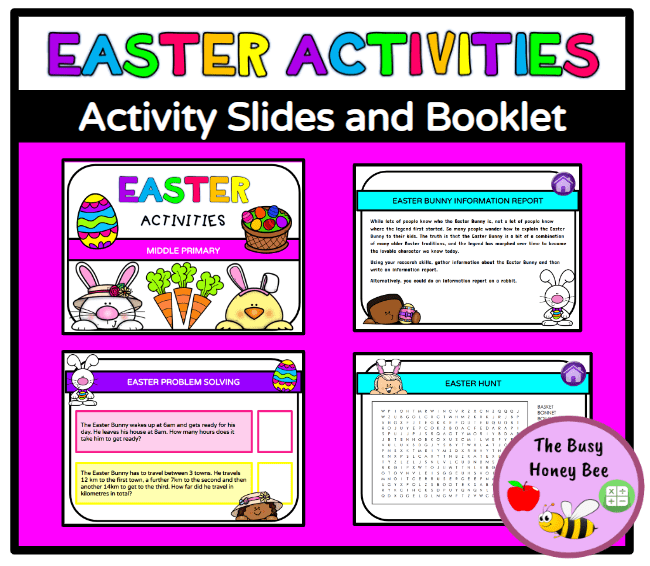 Middle Primary Easter Activity Slides and Booklet - Activity Pack