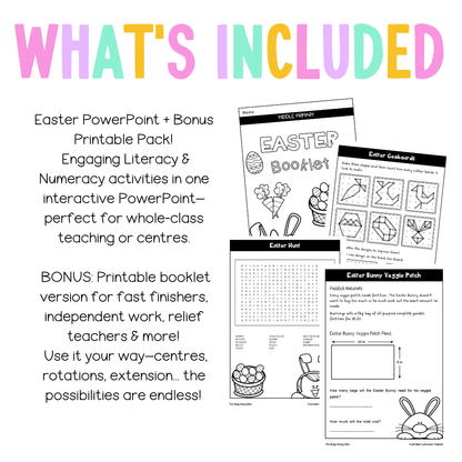Middle Primary Easter Activity Slides and Booklet - Activity Pack
