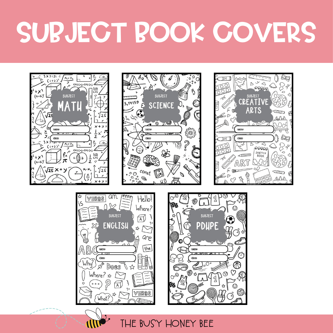 Mindfulness Subject Book Covers - Activity Pack