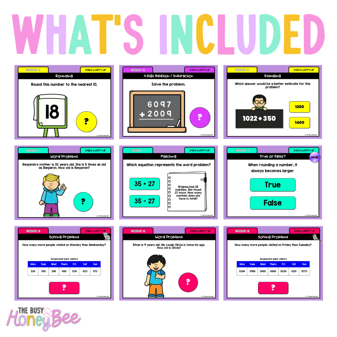 Multi Age 3-6 Year A Australian | NSW Math Daily Review | Warm-Up Term 1 Mega Bundle -