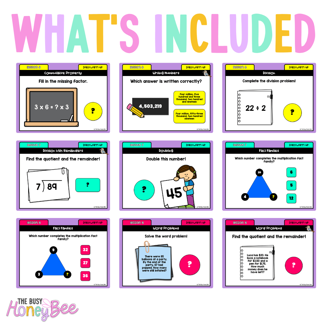 Multi Age 3-6 Year A Australian | NSW Math Daily Review | Warm-Up Term 2 Mega Bundle - Warm Up | Revision
