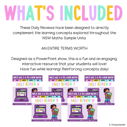 Multi Age 3-6 Year A Australian | NSW Math Daily Review | Warm-Up Term 2 Mega Bundle - Warm Up | Revision