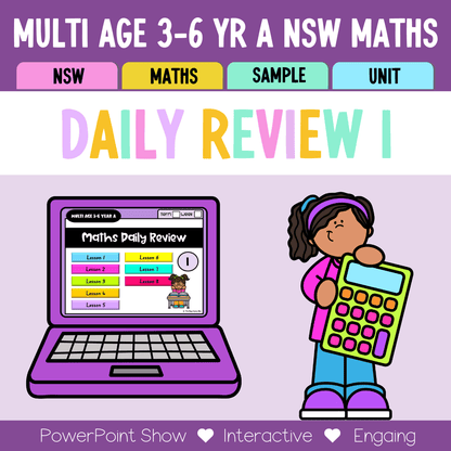 Multi Age 3-6 Year A Australian | NSW Math Daily Review | Warm-Up Unit 1 -